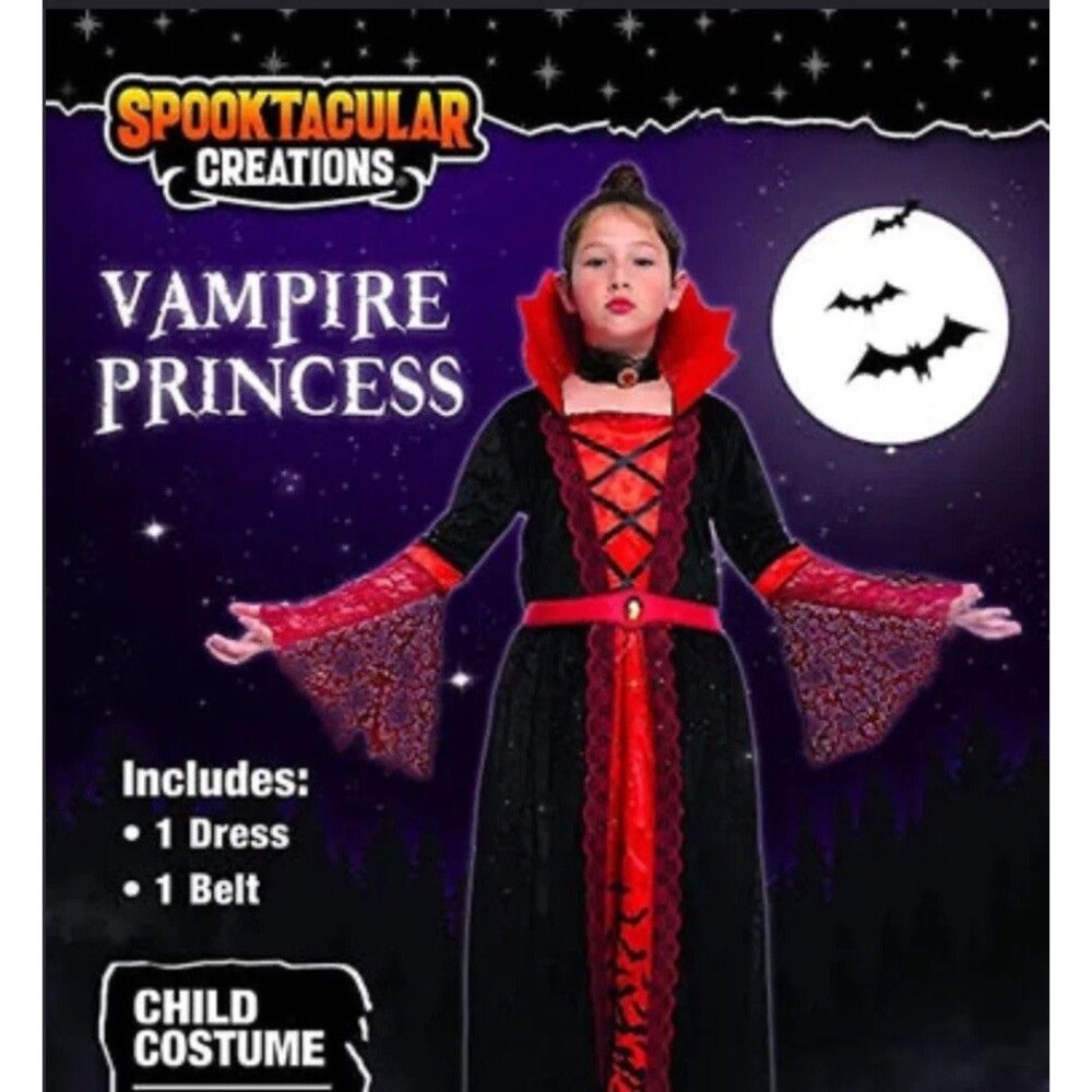 VAMPIRE PRINCESS Costume CHILD MEDIUM Halloween Spooktacular NIP
